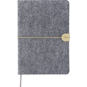 A5 jegyzetf�zet �jrahasznos�tott filc anyagb�l, sz�rke